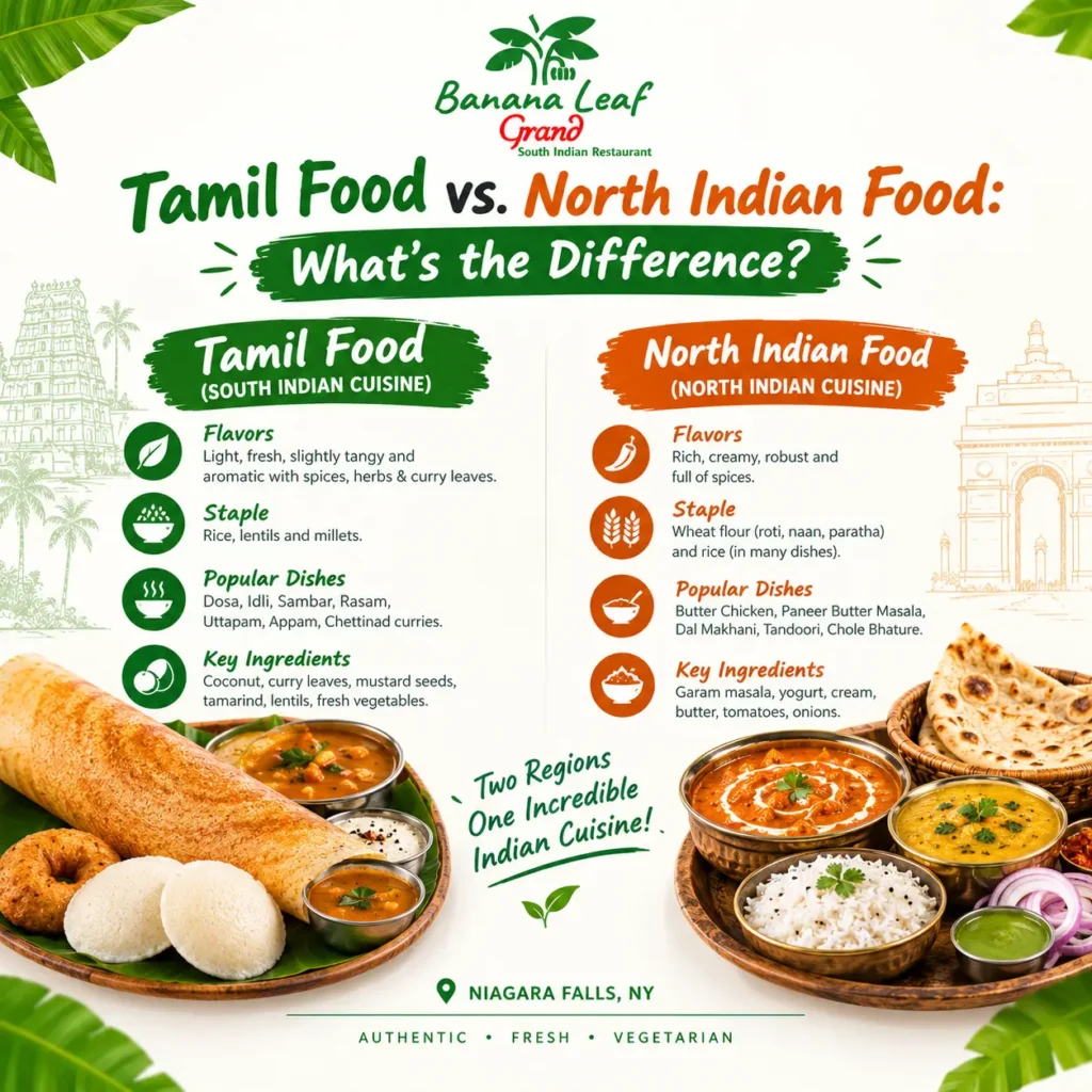 Tamil Food vs. North Indian Food